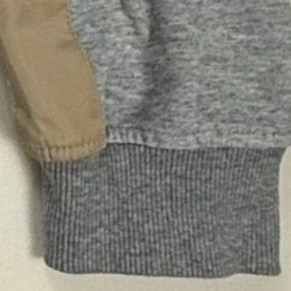 Sean John Mens 2XL Track Jacket Grey White Tan Colorblock Full Zip‎ Bomber Coat